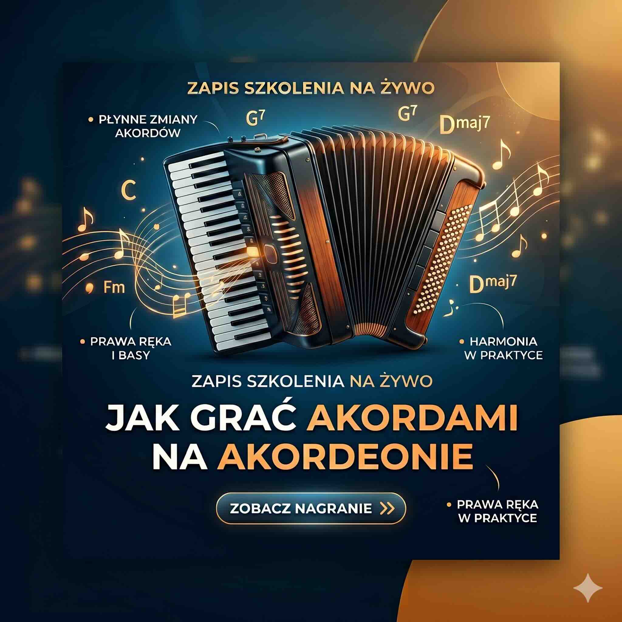 Zapis LIVE Jak grać akordami na akordeonie